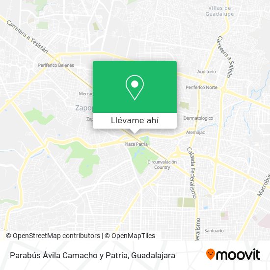 Mapa de Parabús Ávila Camacho y Patria