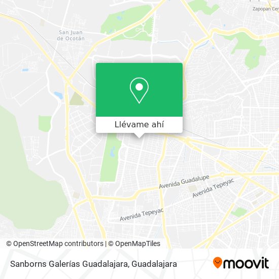 Mapa de Sanborns Galerías Guadalajara