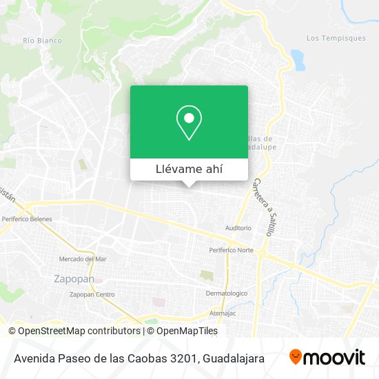 Mapa de Avenida Paseo de las Caobas 3201