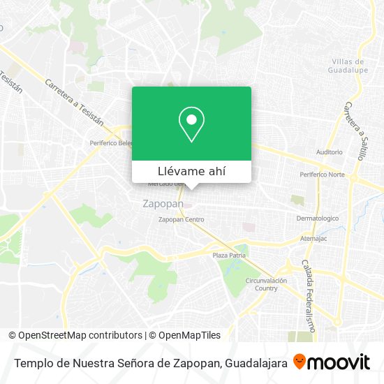 Mapa de Templo de Nuestra Señora de Zapopan