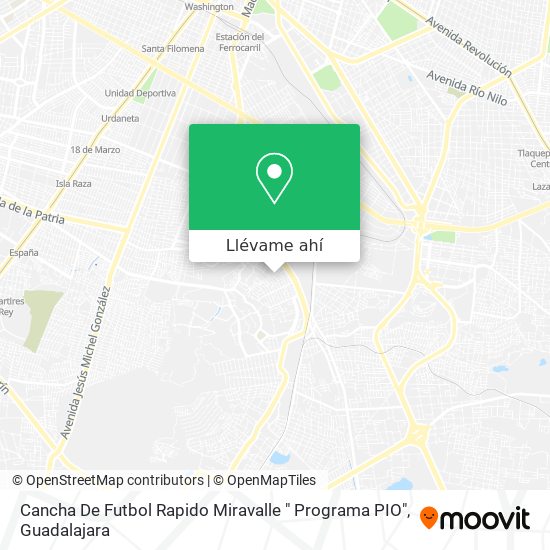 Mapa de Cancha De Futbol Rapido Miravalle " Programa PIO"