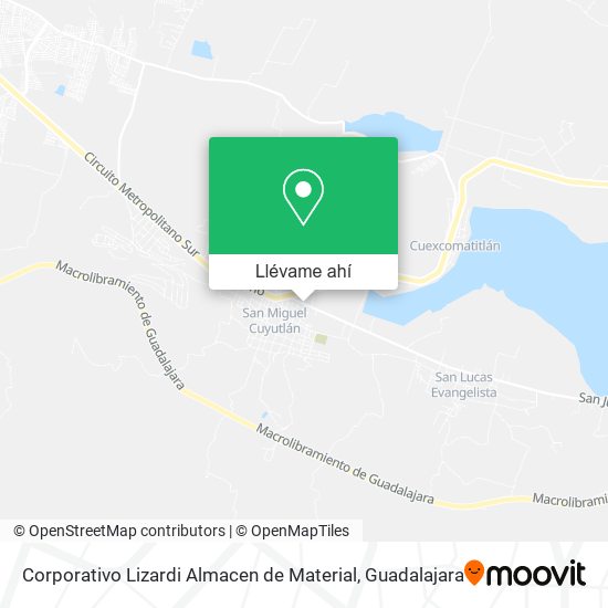 Mapa de Corporativo Lizardi Almacen de Material