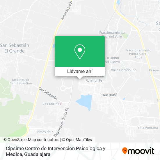 Mapa de Cipsime Centro de Intervencion Psicologica y Medica