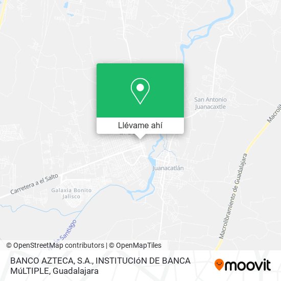 Mapa de BANCO AZTECA, S.A., INSTITUCIóN DE BANCA MúLTIPLE