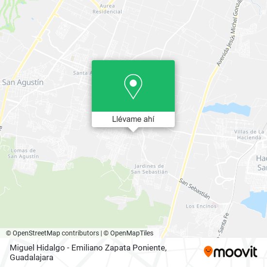 Mapa de Miguel Hidalgo - Emiliano Zapata Poniente