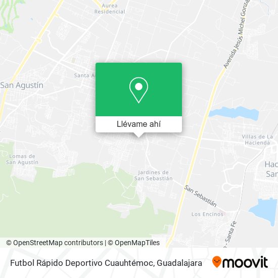 Mapa de Futbol Rápido Deportivo Cuauhtémoc