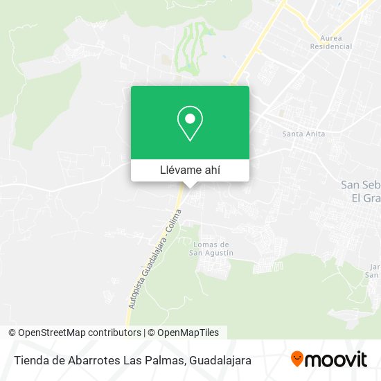 Mapa de Tienda de Abarrotes Las Palmas