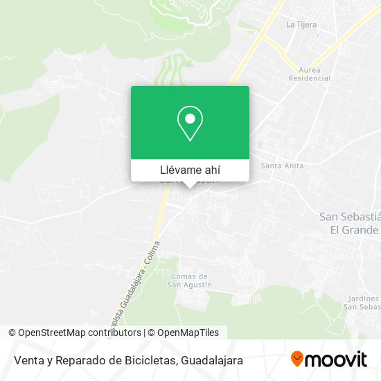 Mapa de Venta y Reparado de Bicicletas