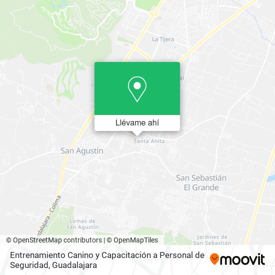 Mapa de Entrenamiento Canino y Capacitación a Personal de Seguridad