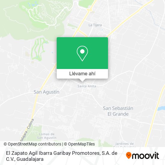 Mapa de El Zapato Agil Ibarra Garibay Promotores, S.A. de C.V.