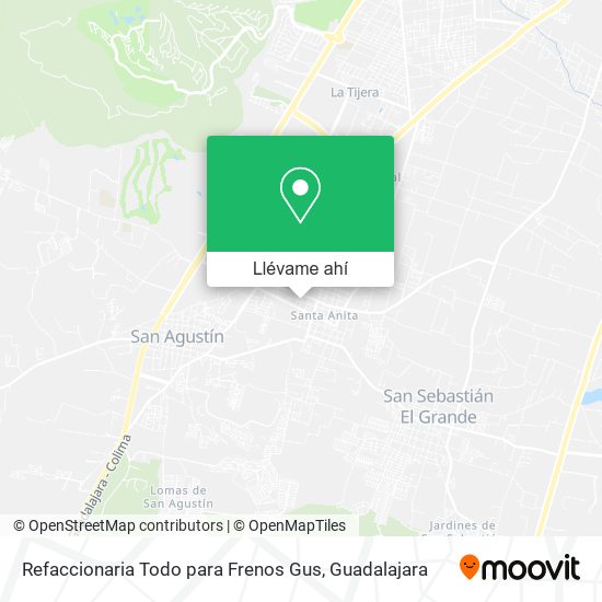 Mapa de Refaccionaria Todo para Frenos Gus