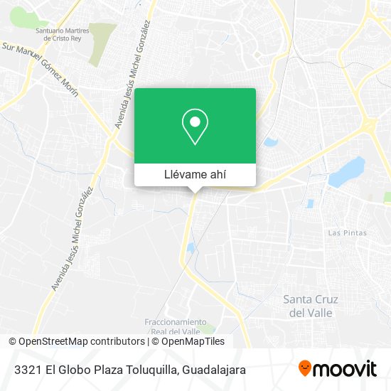 Mapa de 3321 El Globo Plaza Toluquilla
