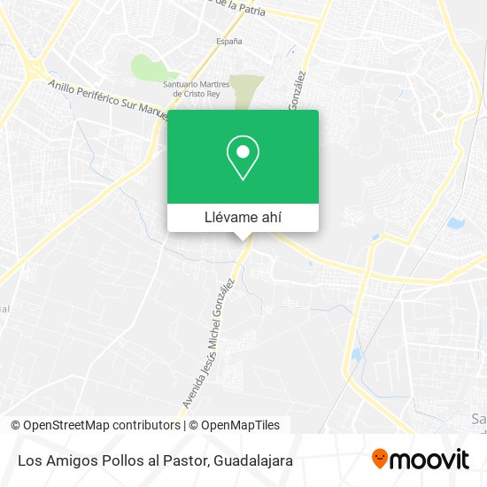 Mapa de Los Amigos Pollos al Pastor