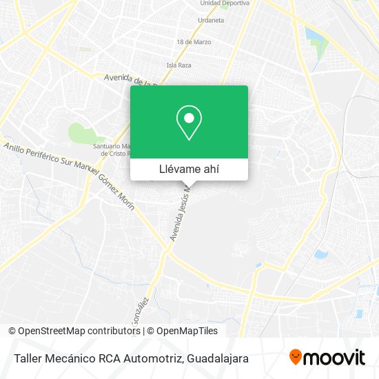 Mapa de Taller Mecánico RCA Automotriz