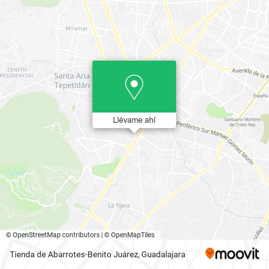 Mapa de Tienda de Abarrotes-Benito Juárez