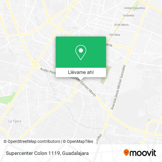 Mapa de Supercenter Colon 1119