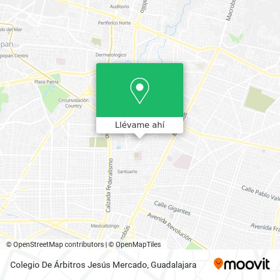 Mapa de Colegio De Árbitros Jesús Mercado