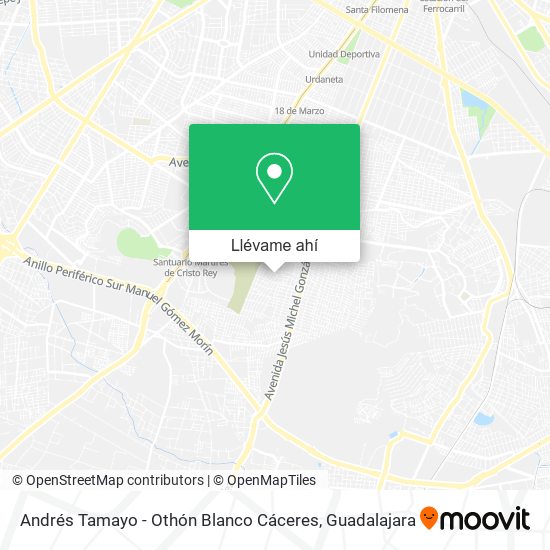 Mapa de Andrés Tamayo - Othón Blanco Cáceres