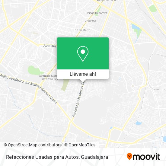 Mapa de Refacciones Usadas para Autos