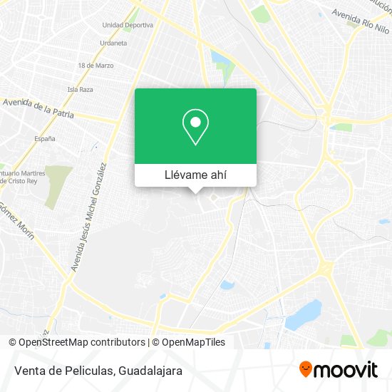 Mapa de Venta de Peliculas