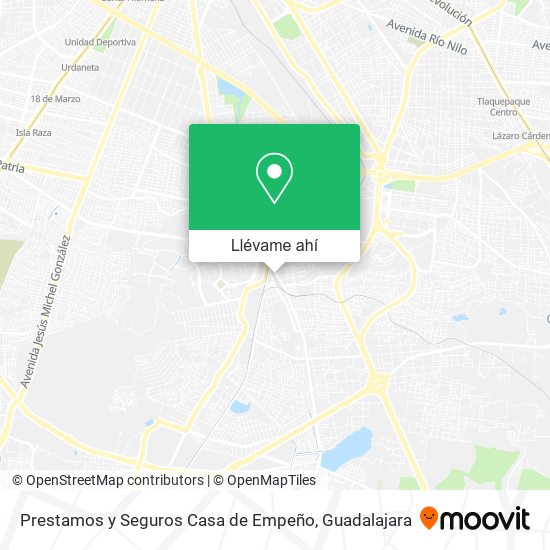 Mapa de Prestamos y Seguros Casa de Empeño