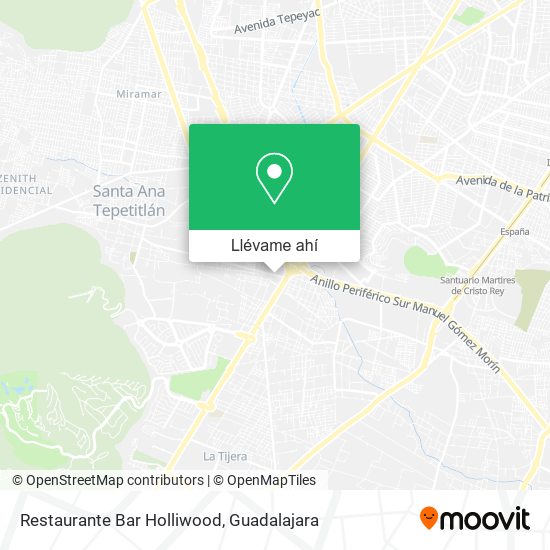 Mapa de Restaurante Bar Holliwood