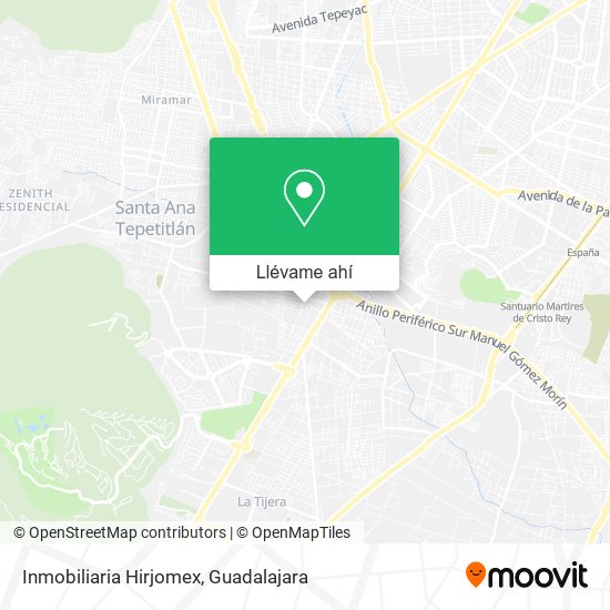 Mapa de Inmobiliaria Hirjomex