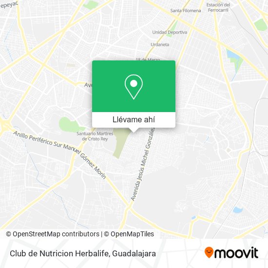 Mapa de Club de Nutricion Herbalife