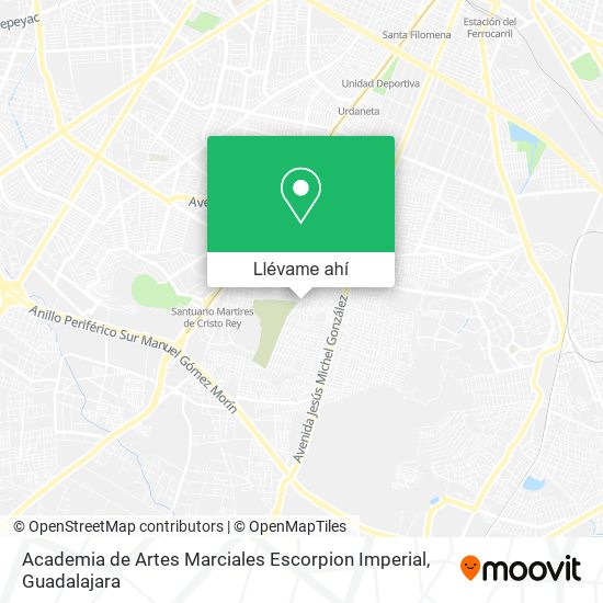 Mapa de Academia de Artes Marciales Escorpion Imperial