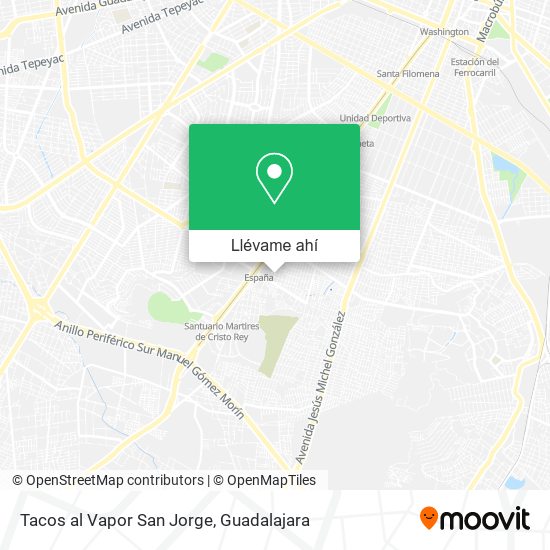 Mapa de Tacos al Vapor San Jorge