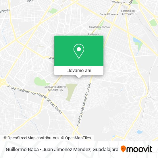 Mapa de Guillermo Baca - Juan Jiménez Méndez