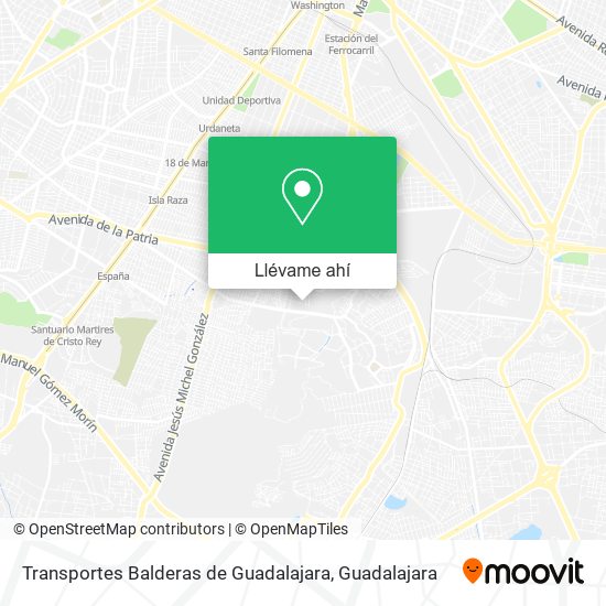 Mapa de Transportes Balderas de Guadalajara