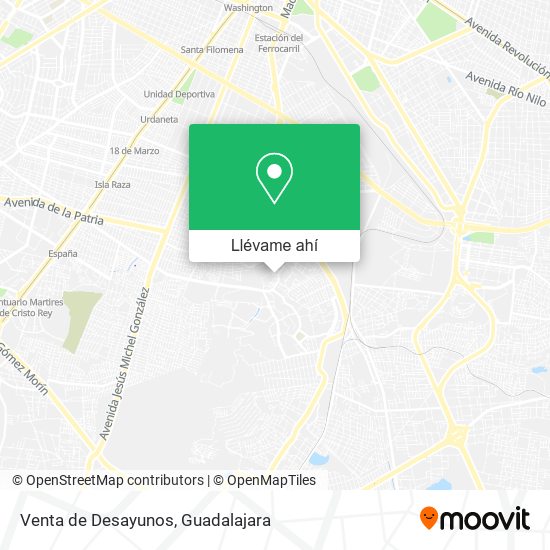 Mapa de Venta de Desayunos