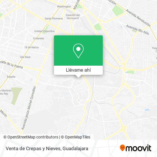 Mapa de Venta de Crepas y Nieves