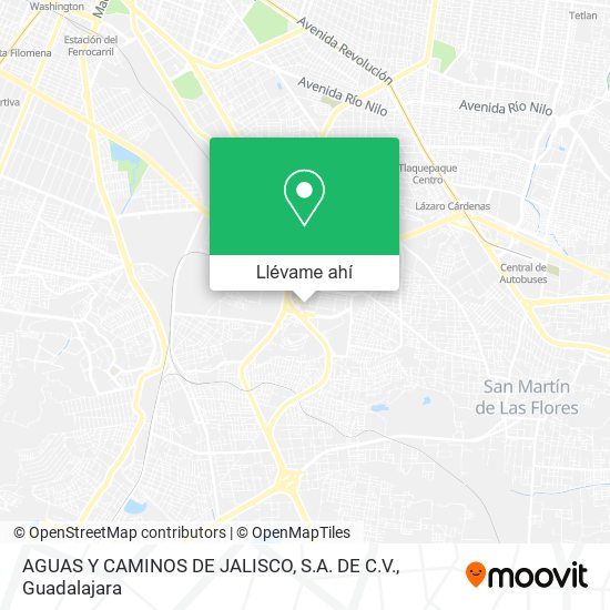 Mapa de AGUAS Y CAMINOS DE JALISCO, S.A. DE C.V.