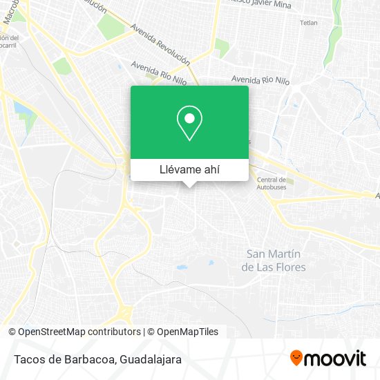 Mapa de Tacos de Barbacoa