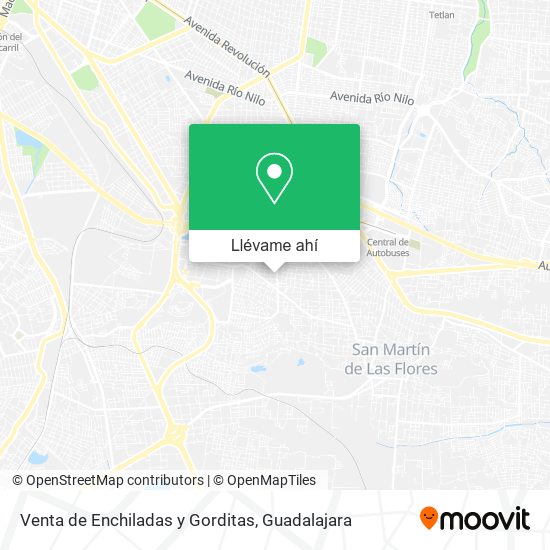 Mapa de Venta de Enchiladas y Gorditas