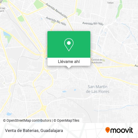 Mapa de Venta de Baterias