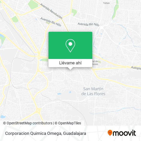 Mapa de Corporacion Quimica Omega