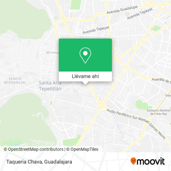 Mapa de Taqueria Chava