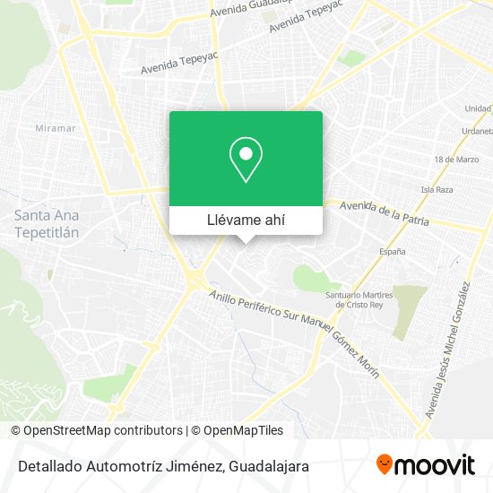 Mapa de Detallado Automotríz Jiménez