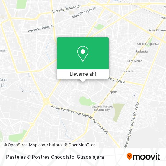 Mapa de Pasteles & Postres Chocolato