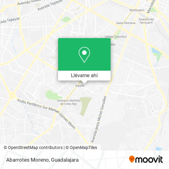 Mapa de Abarrotes Moreno