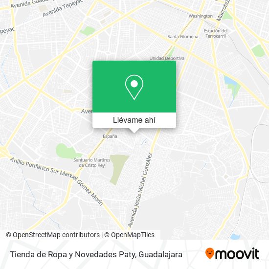 Mapa de Tienda de Ropa y Novedades Paty