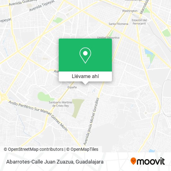 Mapa de Abarrotes-Calle Juan Zuazua