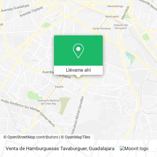 Mapa de Venta de Hamburguesas Tavaburguer