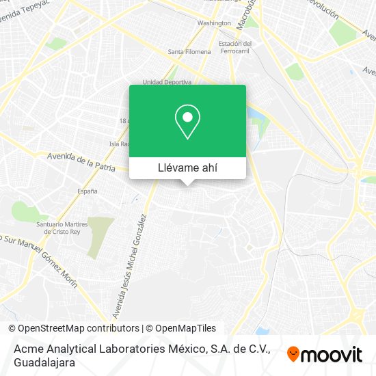 Mapa de Acme Analytical Laboratories México, S.A. de C.V.