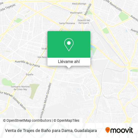 Mapa de Venta de Trajes de Baño para Dama