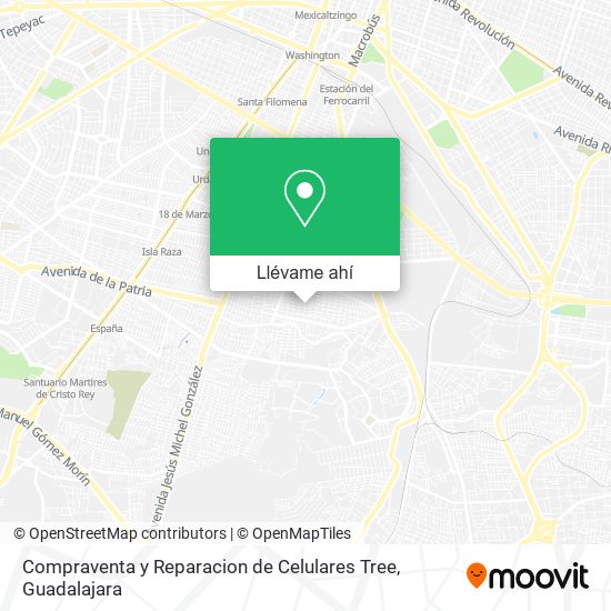 Mapa de Compraventa y Reparacion de Celulares Tree