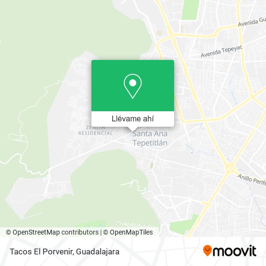 Mapa de Tacos El Porvenir